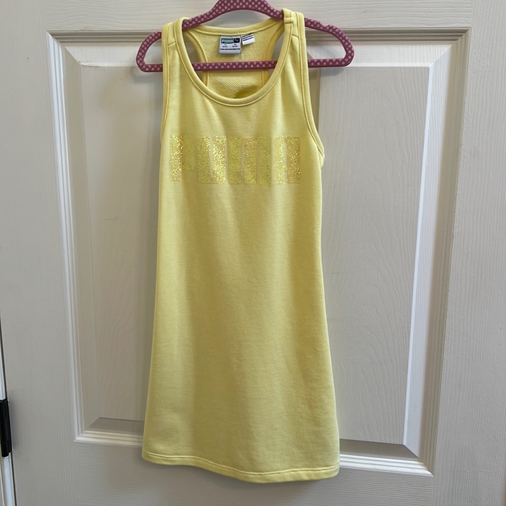 Puma Yellow Glitter Racerback Dress Size 6